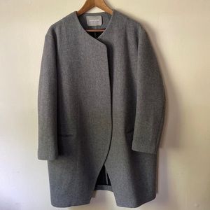 Everlane Gray Wool Cocoon Coat Size 10